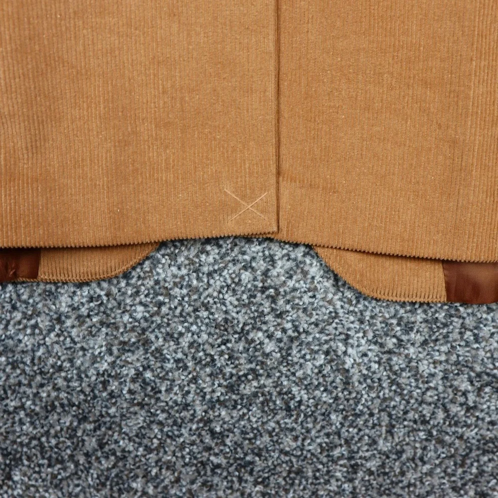 Circle S Mens Tan Corduroy Western Blazer Sport Coat Elbow Patches 44R Vintage